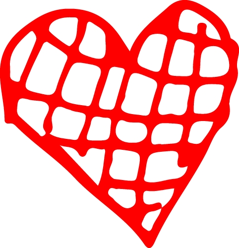 Hand draw Heart icon love sign design