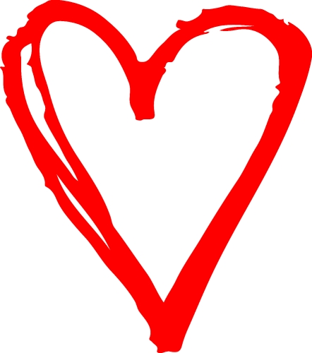 Hand draw Heart icon love sign design