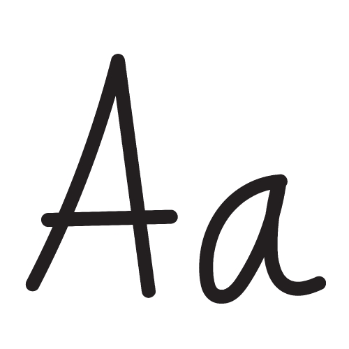 Hand drawing letter , font icon