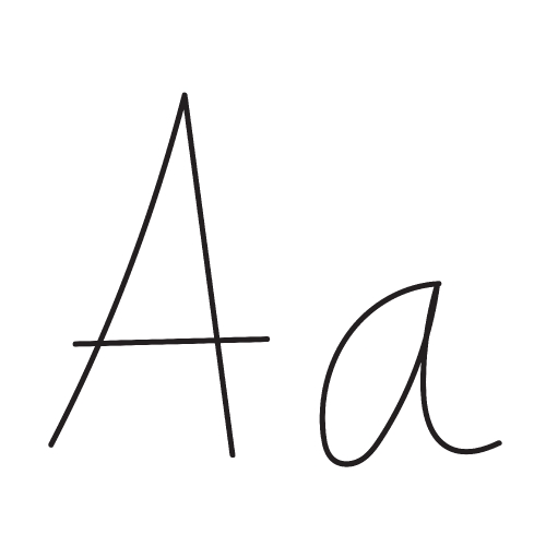 Hand drawing letter , font icon