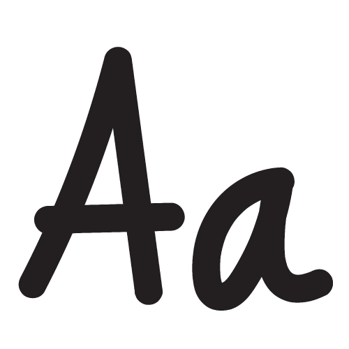 Hand drawing letter , font icon