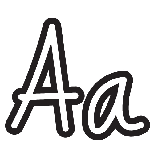 Hand drawing letter , font icon