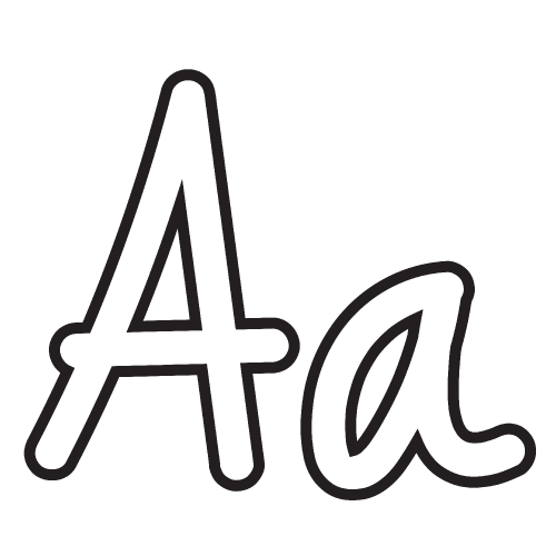 Hand drawing letter , font icon