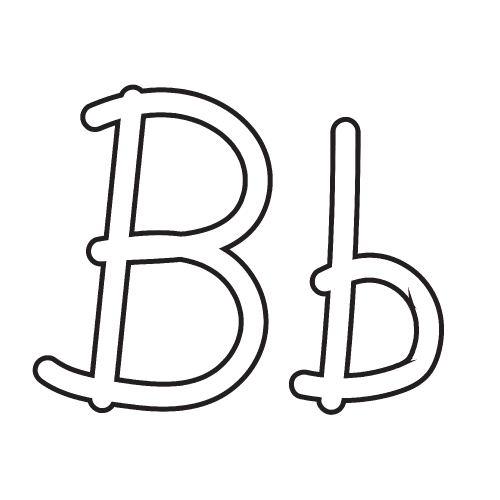 Hand drawing letter , font icon