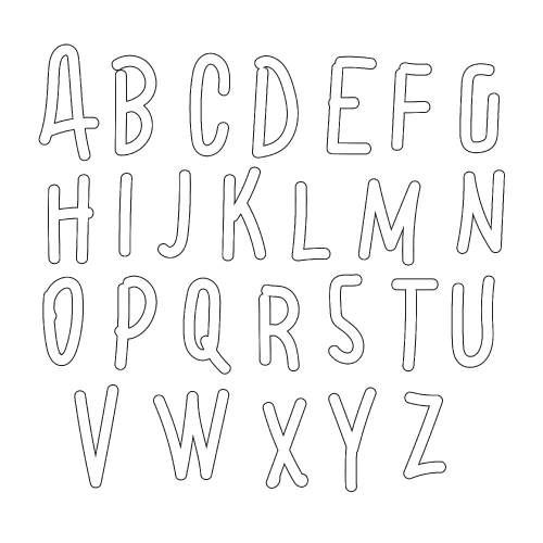 Hand drawing letter , font icon