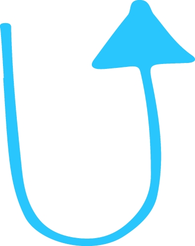 Hand drawn arrow icon sign design