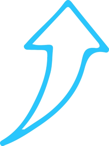 Hand drawn arrow icon sign design