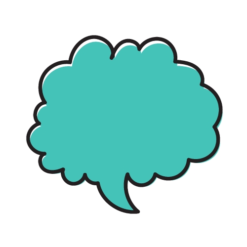 hand drawn bubble speech icon