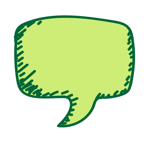 hand drawn bubble speech icon