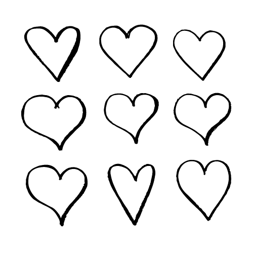 Hand drawn heart icon