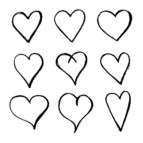 Hand drawn heart icon