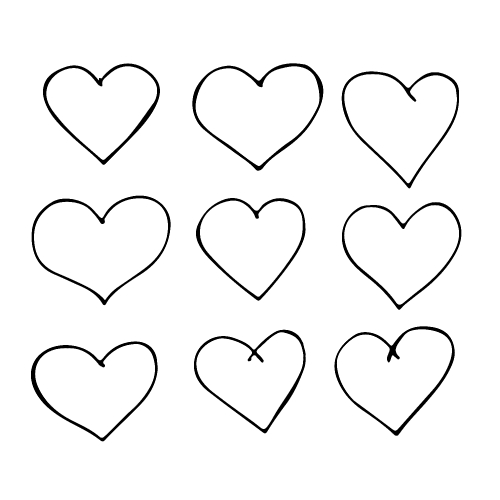 Hand drawn heart icon