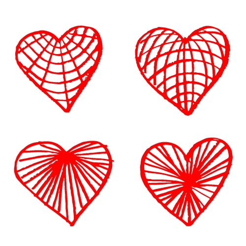 Hand drawn heart icon sign