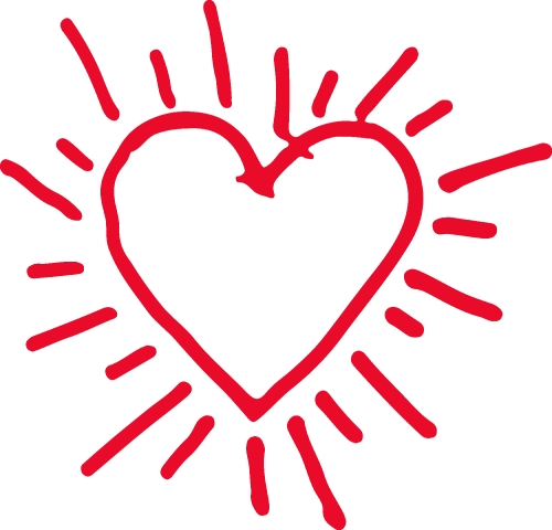 Hand drawn heart sign design