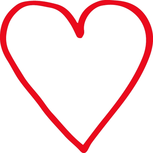 Hand drawn heart sign design