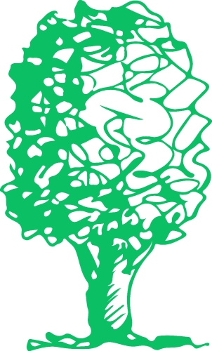 Hand drawn tree icon sign symbol design