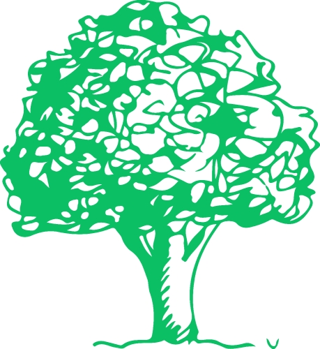 Hand drawn tree icon sign symbol design