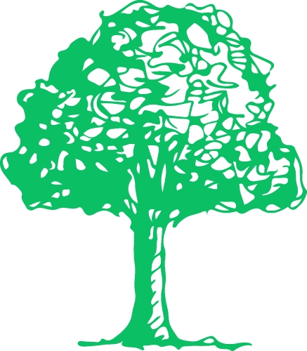 Hand drawn tree icon sign symbol design