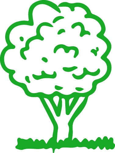 Hand drawn tree icon sign symbol design