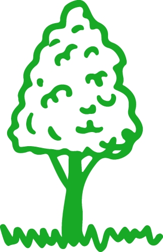 Hand drawn tree icon sign symbol design