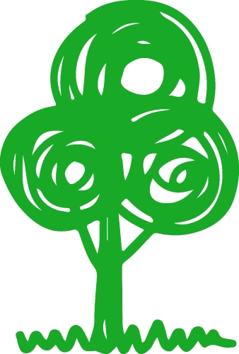 Hand drawn tree icon sign symbol design