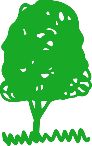 Hand drawn tree icon sign symbol design