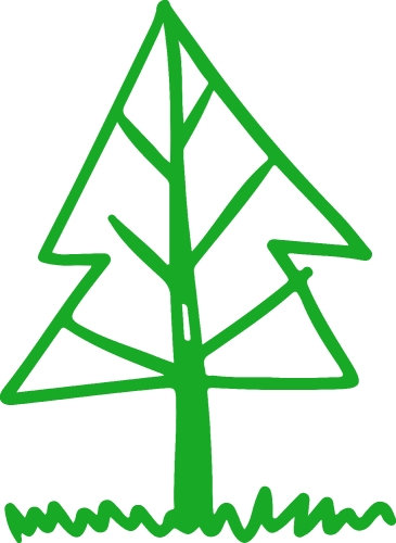 Hand drawn tree icon sign symbol design