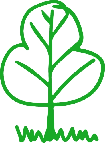 Hand drawn tree icon sign symbol design