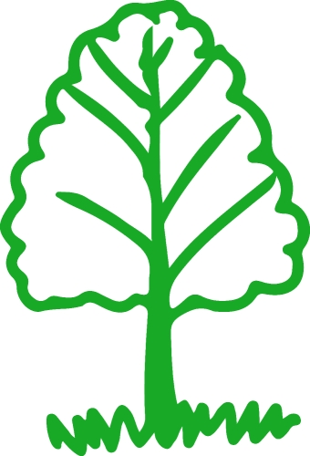 Hand drawn tree icon sign symbol design