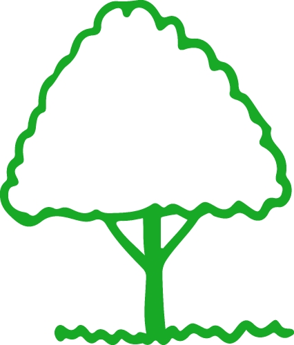 Hand drawn tree icon sign symbol design