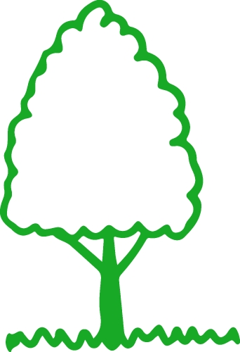 Hand drawn tree icon sign symbol design