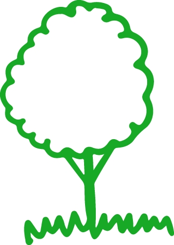 Hand drawn tree icon sign symbol design