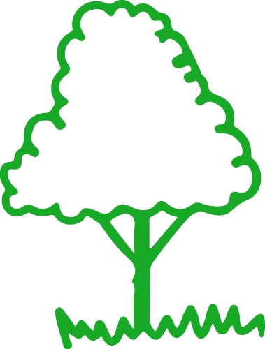 Hand drawn tree icon sign symbol design