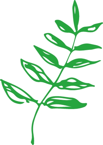 Hand drawn tree icon with leaf sign design