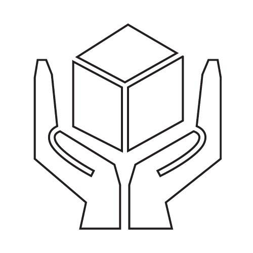 Handle with care sign icon