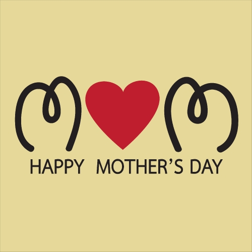 handlettering Happy Mothers's Day Typographical Background