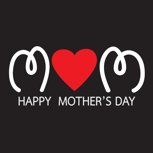 handlettering Happy Mothers's Day Typographical Background