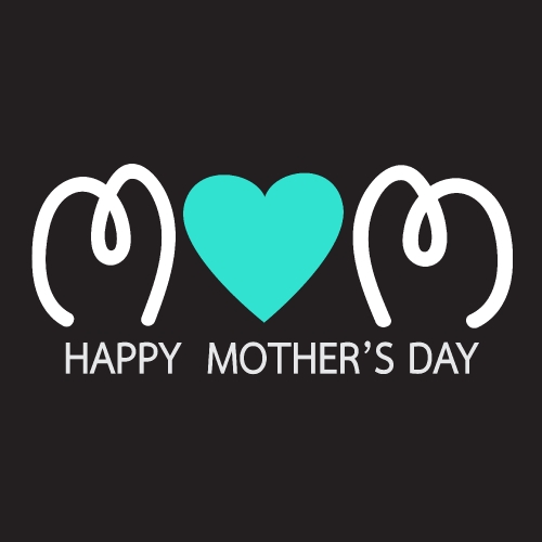 handlettering Happy Mothers's Day Typographical Background