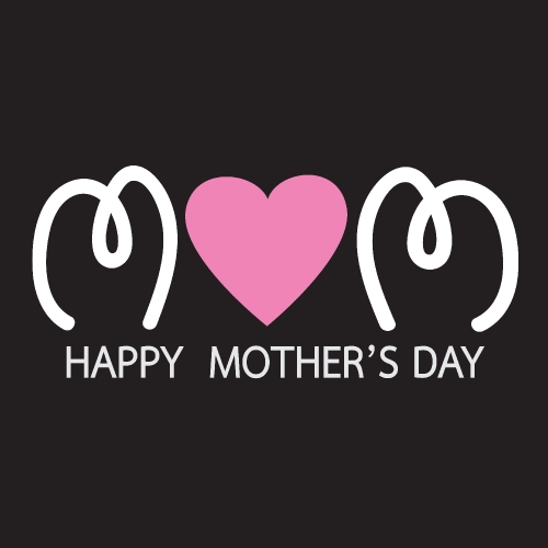 handlettering Happy Mothers's Day Typographical Background