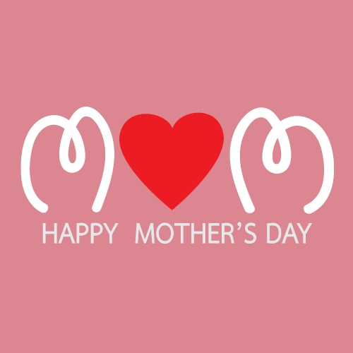 handlettering Happy Mothers's Day Typographical Background