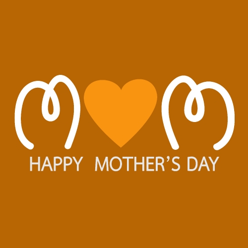 handlettering Happy Mothers's Day Typographical Background