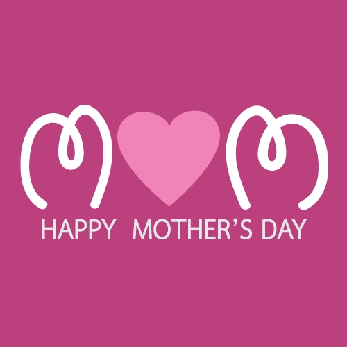 handlettering Happy Mothers's Day Typographical Background