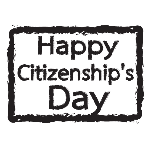 HAPPY citizenship Day national holiday of the United States illu