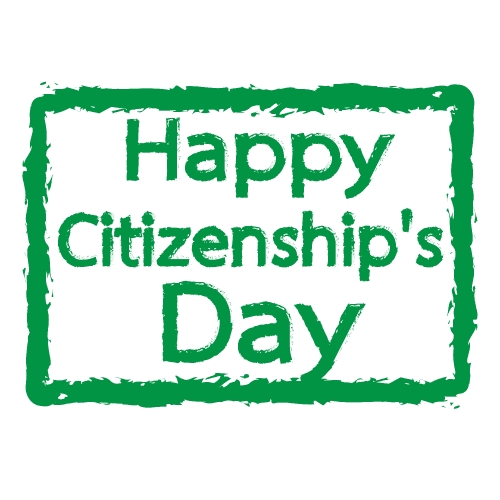 HAPPY citizenship Day national holiday of the United States illu