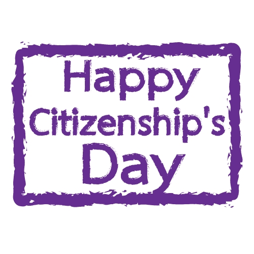 HAPPY citizenship Day national holiday of the United States illu