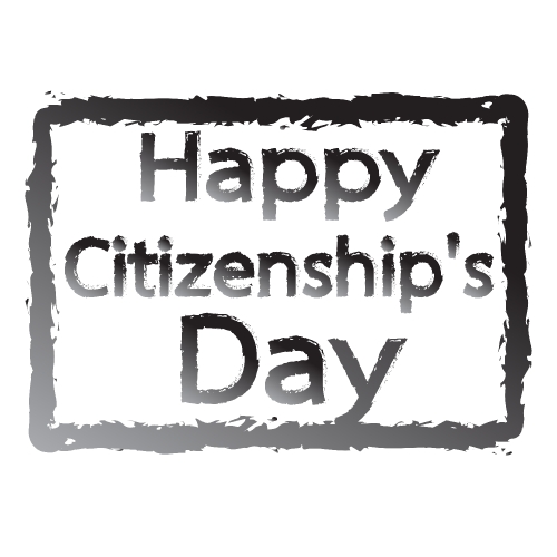 HAPPY citizenship Day national holiday of the United States illu