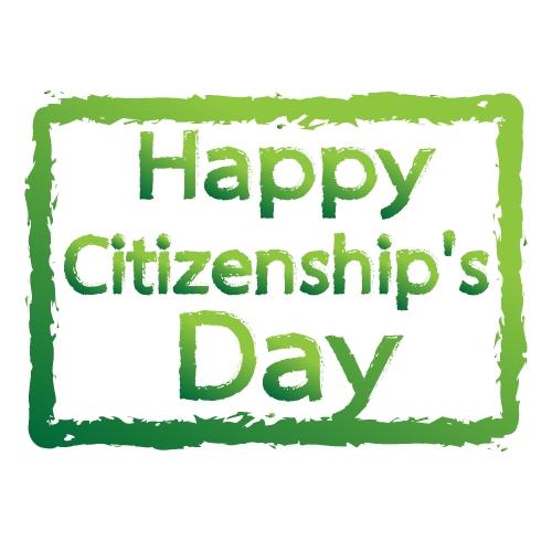 HAPPY citizenship Day national holiday of the United States illu