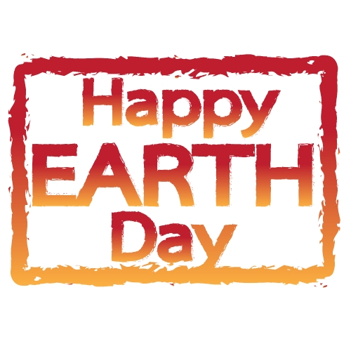 HAPPY Earth Day Typographic design