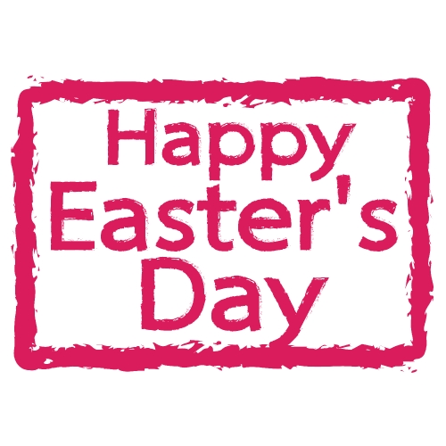 happy easter day lettering background Stock Illustration