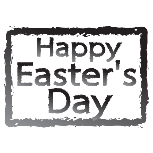 happy easter day lettering background Stock Illustration